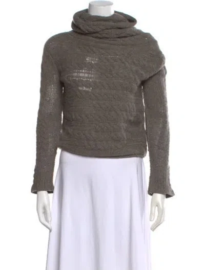 Pre-owned Inhabit Cashmere Turtleneck Sweater In Brown