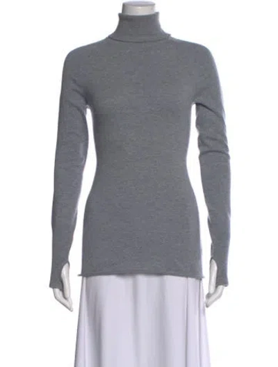 Pre-owned Inhabit Cashmere Turtleneck Sweater In Gray