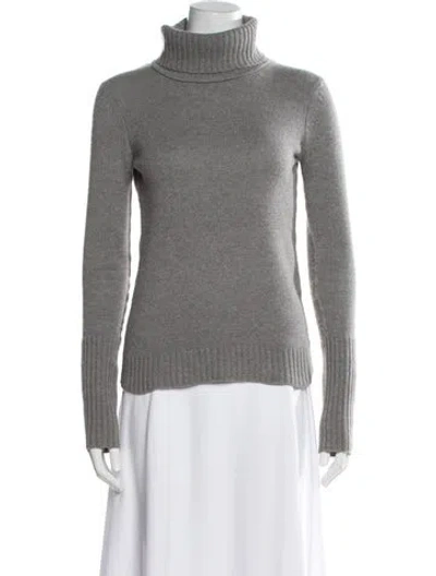 Pre-owned Inhabit Cashmere Turtleneck Sweater In Gray