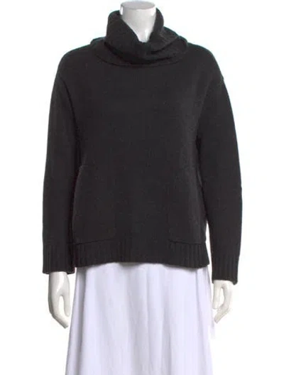 Pre-owned Inhabit Cashmere Turtleneck Sweater In Grey