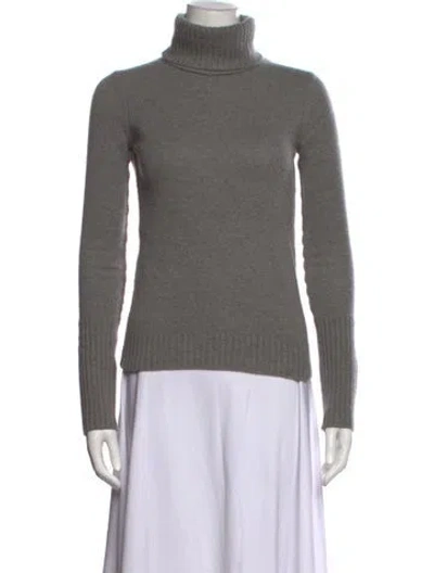 Pre-owned Inhabit Cashmere Turtleneck Sweater In Grey