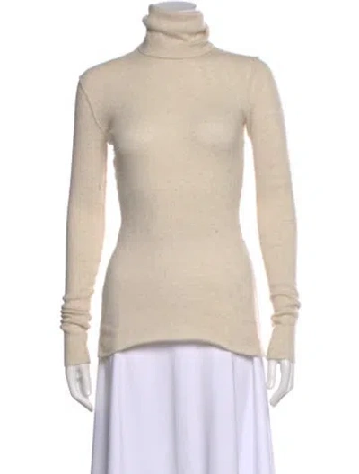 Pre-owned Inhabit Cashmere Turtleneck Sweater In Neutral