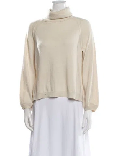 Pre-owned Inhabit Cashmere Turtleneck Sweater In Neutral
