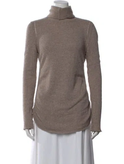 Pre-owned Inhabit Cashmere Turtleneck Sweater In Neutral