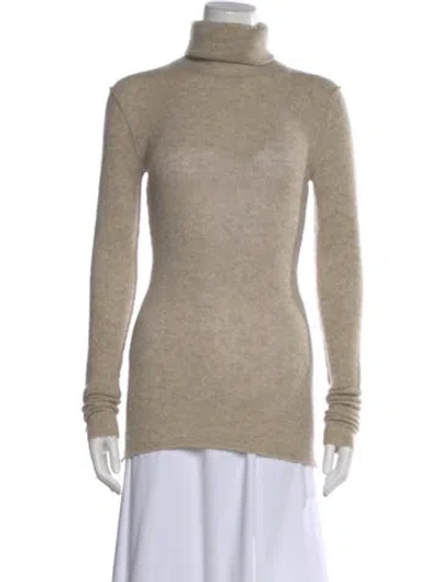 Pre-owned Inhabit Cashmere Turtleneck Sweater In Neutral