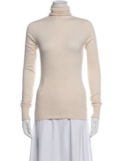 Pre-owned Inhabit Cashmere Turtleneck Sweater In Neutrals
