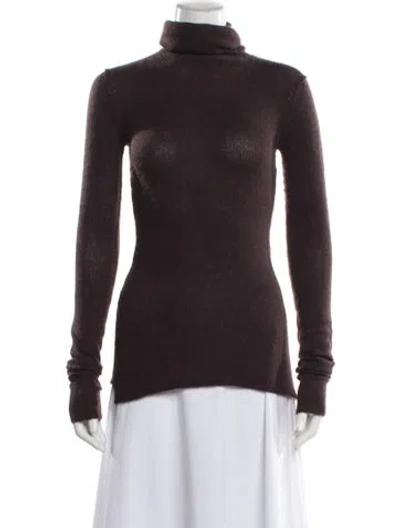 Pre-owned Inhabit Cashmere Turtleneck Sweater In Purple