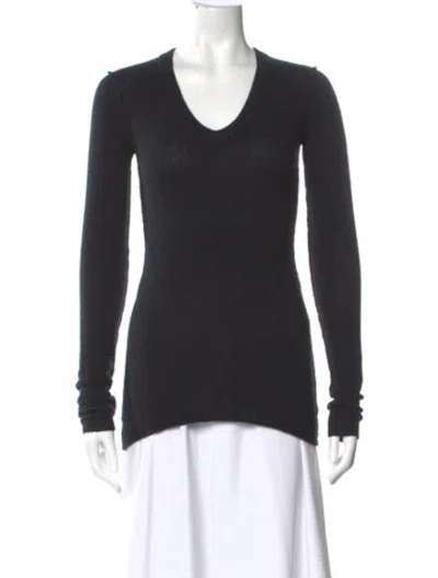 Pre-owned Inhabit Cashmere V-neck Sweater In Gray