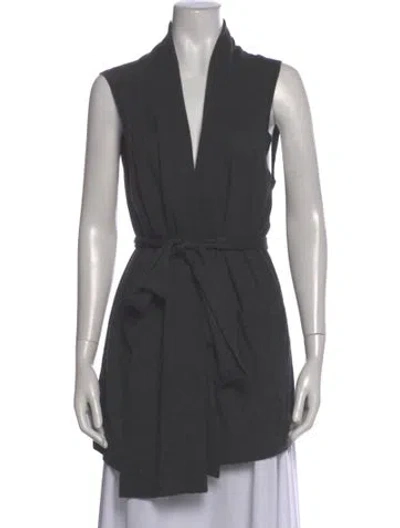 Pre-owned Inhabit Cashmere V-neck Sweater In Gray