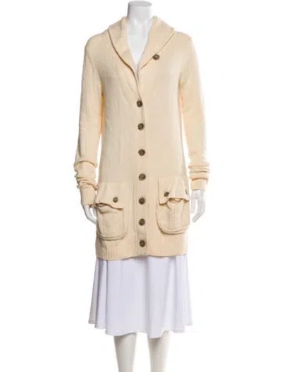 Pre-owned Inhabit Cashmere V-neck Sweater In Neutral