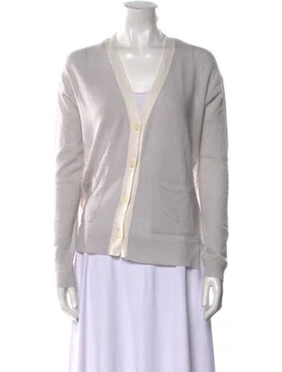 Pre-owned Inhabit Cashmere V-neck Sweater In Purple