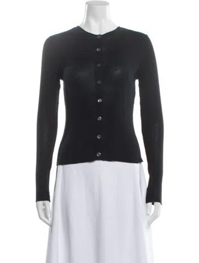 Pre-owned Inhabit Crew Neck Sweater In Black