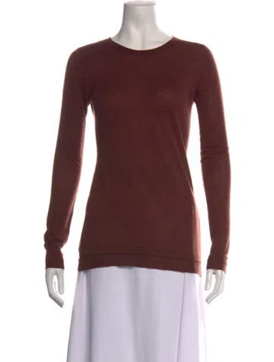 Pre-owned Inhabit Crew Neck Sweater In Brown