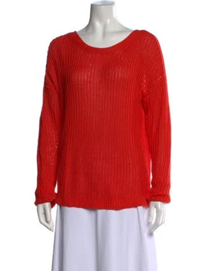 Pre-owned Inhabit Crew Neck Sweater In Orange