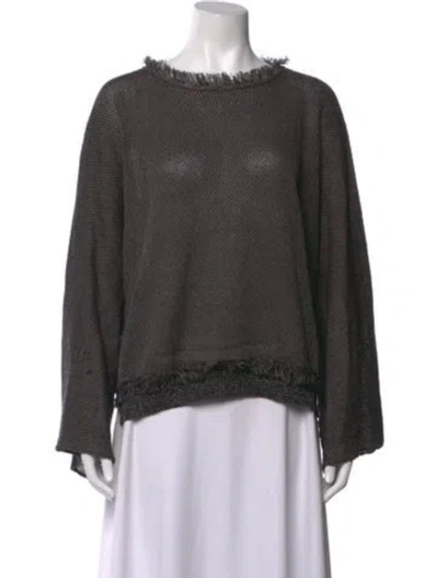 Pre-owned Inhabit Linen Crew Neck Sweater In Multicolor