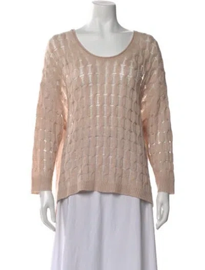 Pre-owned Inhabit Linen Scoop Neck Sweater In Neutral