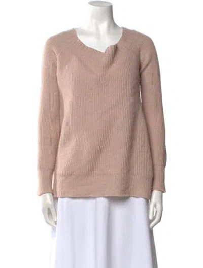 Pre-owned Inhabit Linen V-neck Sweater In Pink