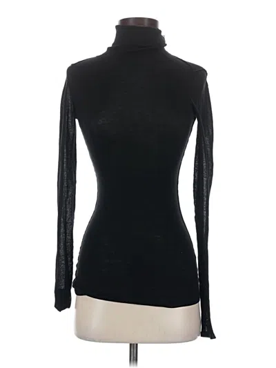 Pre-owned Inhabit Long Sleeve Top Black Turtleneck Tops