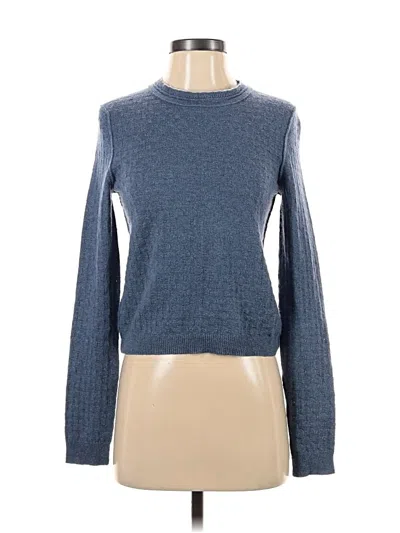 Pre-owned Inhabit Long Sleeve Top Blue Turtleneck Tops