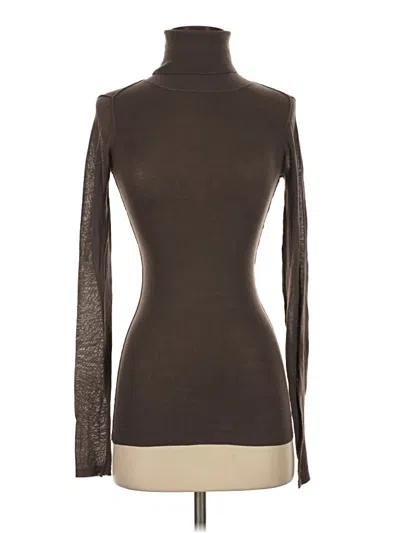 Pre-owned Inhabit Long Sleeve Turtleneck In Brown