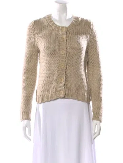 Pre-owned Inhabit Merino Wool Crew Neck Sweater In Neutral