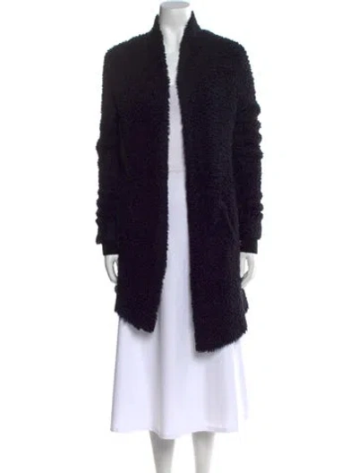 Pre-owned Inhabit Open Front Sweater In Black