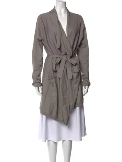 Pre-owned Inhabit Open Front Sweater In Grey