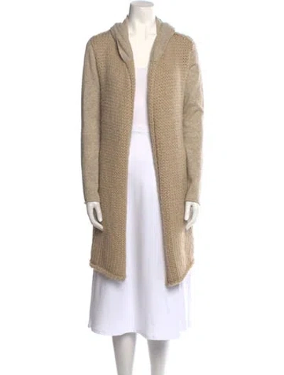 Pre-owned Inhabit Open Front Sweater In Neutral