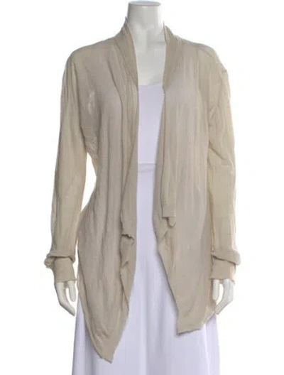 Pre-owned Inhabit Open Front Sweater In Neutral