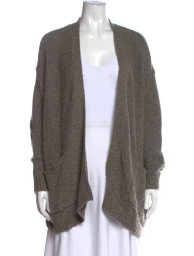 Pre-owned Inhabit Open Front Sweater In Neutral