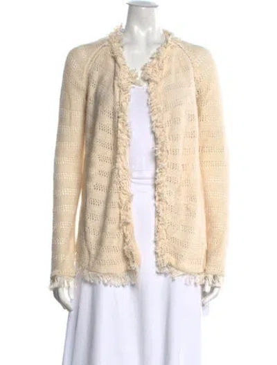 Pre-owned Inhabit Open Front Sweater In Neutral