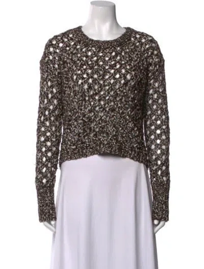 Pre-owned Inhabit Patterned Crew Neck Sweater In Multicolor
