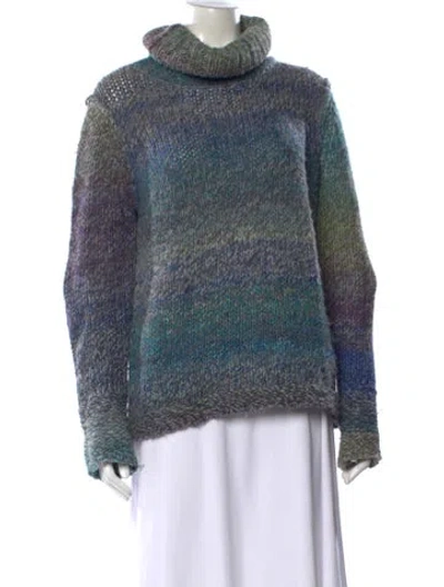 Pre-owned Inhabit Patterned Turtleneck Sweater In Multi