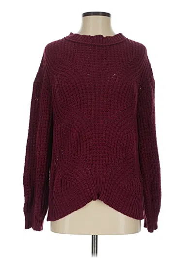 Pre-owned Inhabit Pullover Sweater In Burgundy