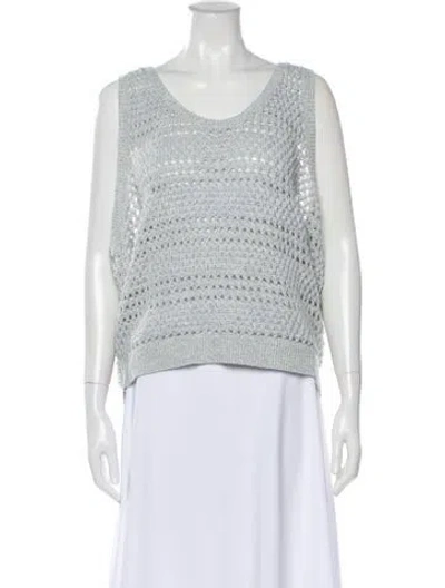 Pre-owned Inhabit Scoop Neck Sweater In Blue