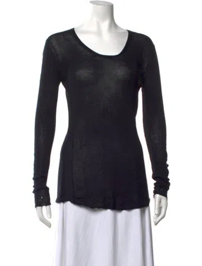 Pre-owned Inhabit Scoop Neck Sweater In Blue