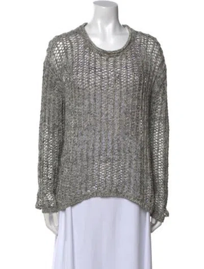 Pre-owned Inhabit Scoop Neck Sweater In Gray
