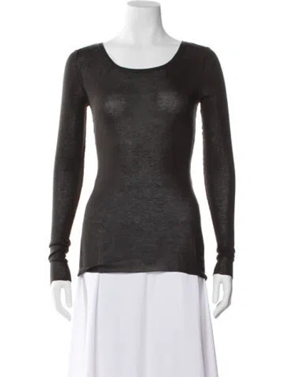 Pre-owned Inhabit Scoop Neck Sweater In Gray