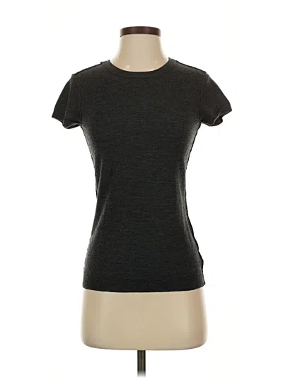 Pre-owned Inhabit Short Sleeve Top Gray Crew Neck Tops