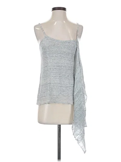 Pre-owned Inhabit Tank Top Silver One Shoulder Neckline Tops