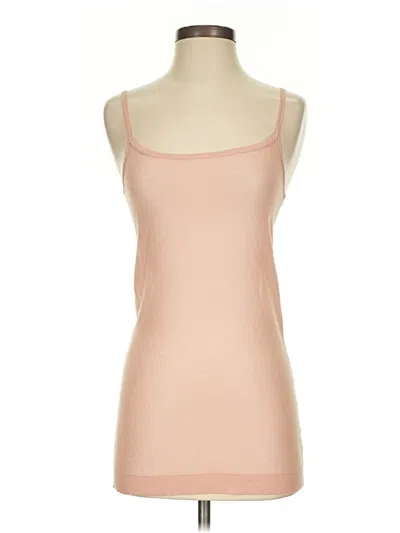 Pre-owned Inhabit Tank Top Tan Strapless Neckline Tops In Brown