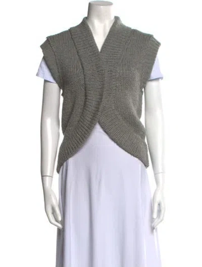 Pre-owned Inhabit V-neck Sweater In Gray