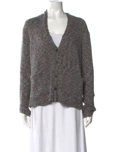 Pre-owned Inhabit V-neck Sweater In Gray