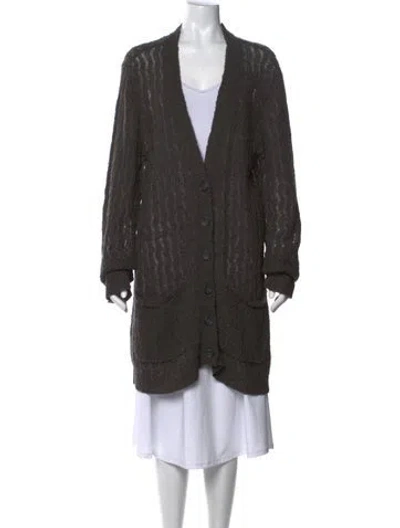 Pre-owned Inhabit V-neck Sweater In Gray