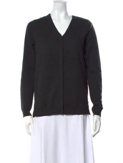 Pre-owned Inhabit V-neck Sweater In Grey