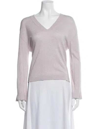 Pre-owned Inhabit V-neck Sweater In Purple