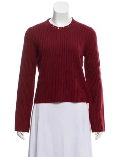 Pre-owned Inhabit Wool Crew Neck Sweater In Red