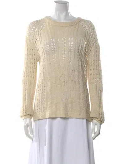 Pre-owned Inhabit Wool Patterned Sweater In Neutral