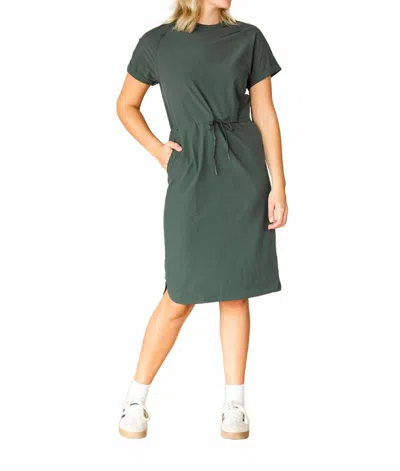 Inherit Clothing Company Rory Athletic Midi Dress In Evergreen In Green