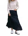 Inherit Clothing Company Serena Gauze Maxi Skirt In Black In Black
